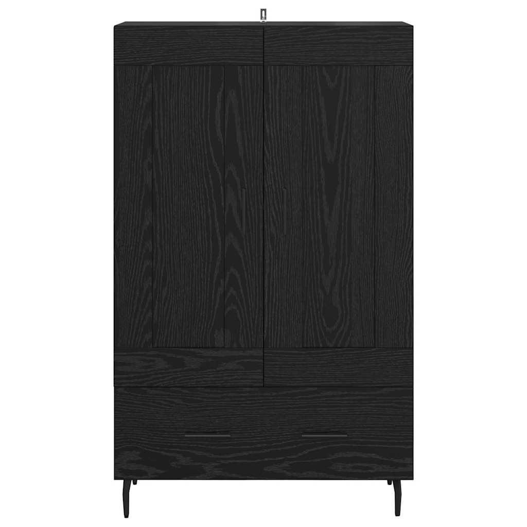 vidaXL Highboard Μαύρη Οξυά 69,5 x 31 x 115 εκ. Επεξεργασμένο ξύλο