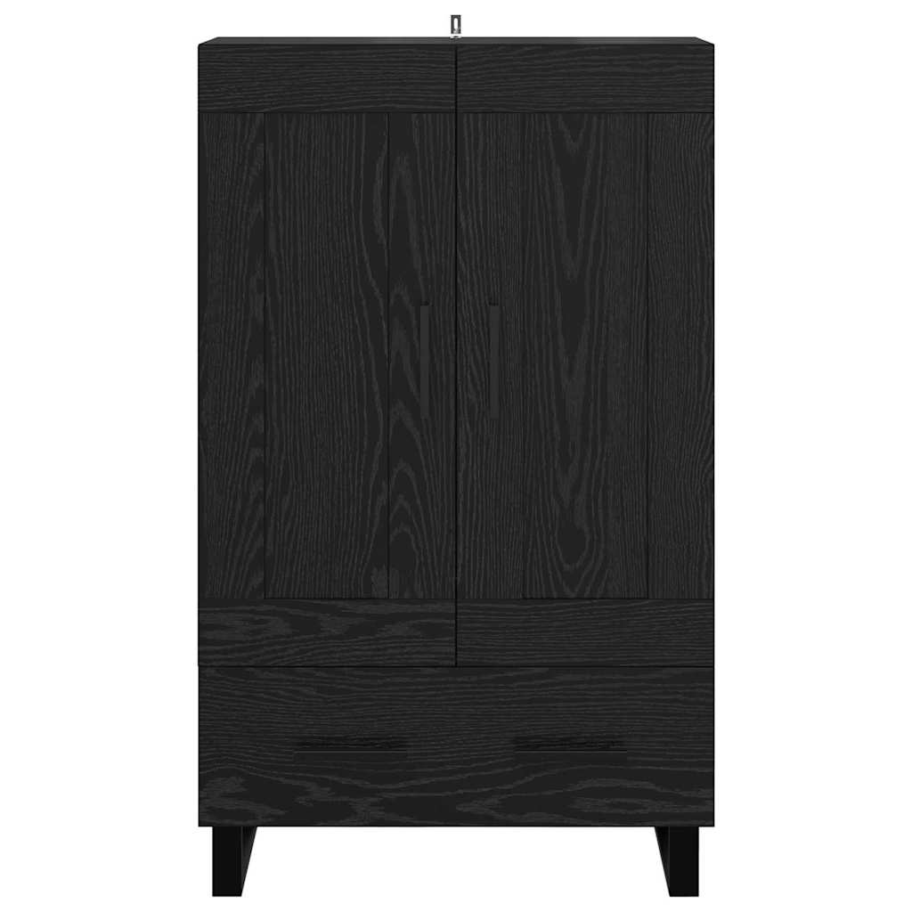 vidaXL Highboard Μαύρη Οξυά 69,5 x 31 x 115 εκ. Επεξεργασμένο ξύλο