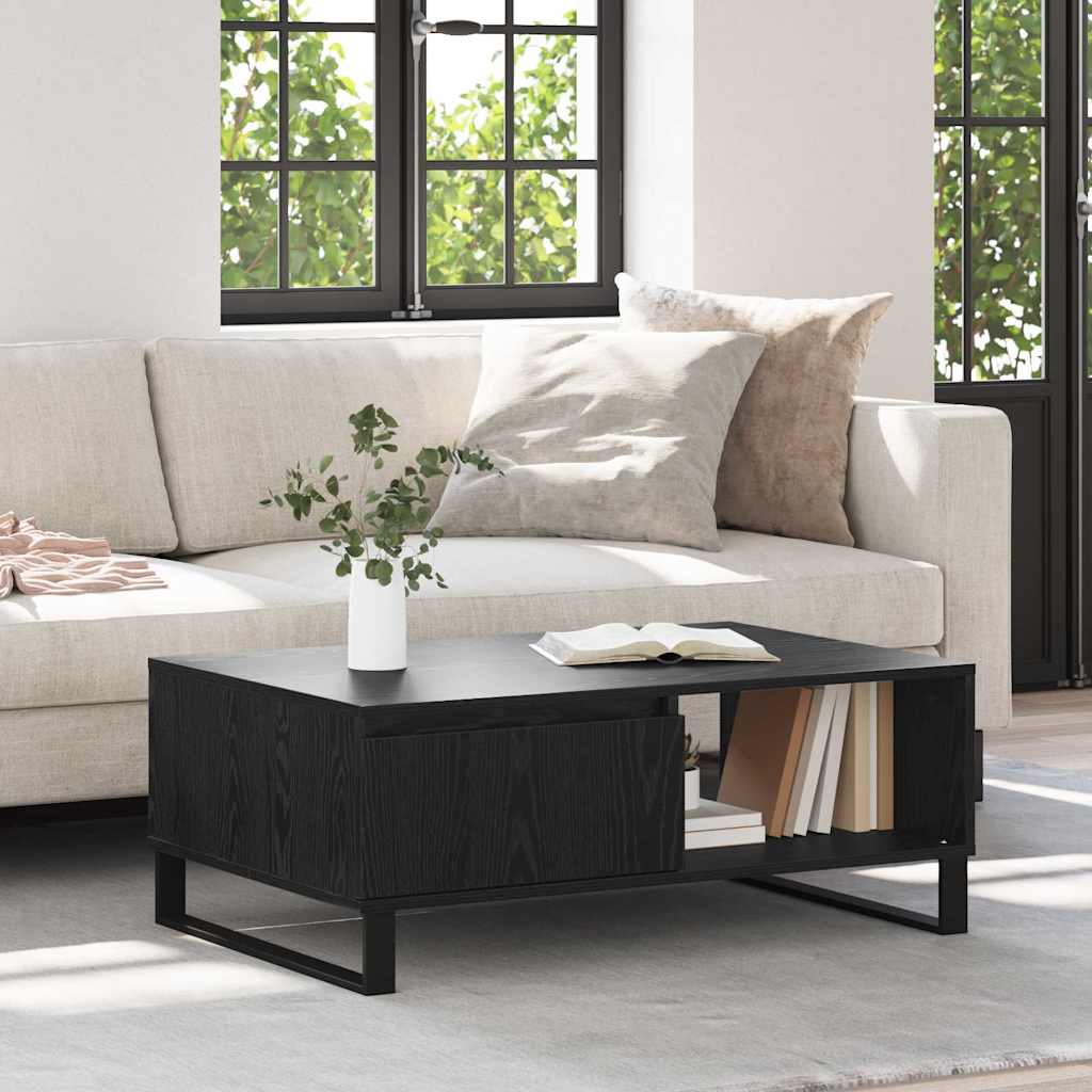 vidaXL Τραπεζάκι σαλονιού Μαύρη Οξυά 90 x 60 x 35 cm