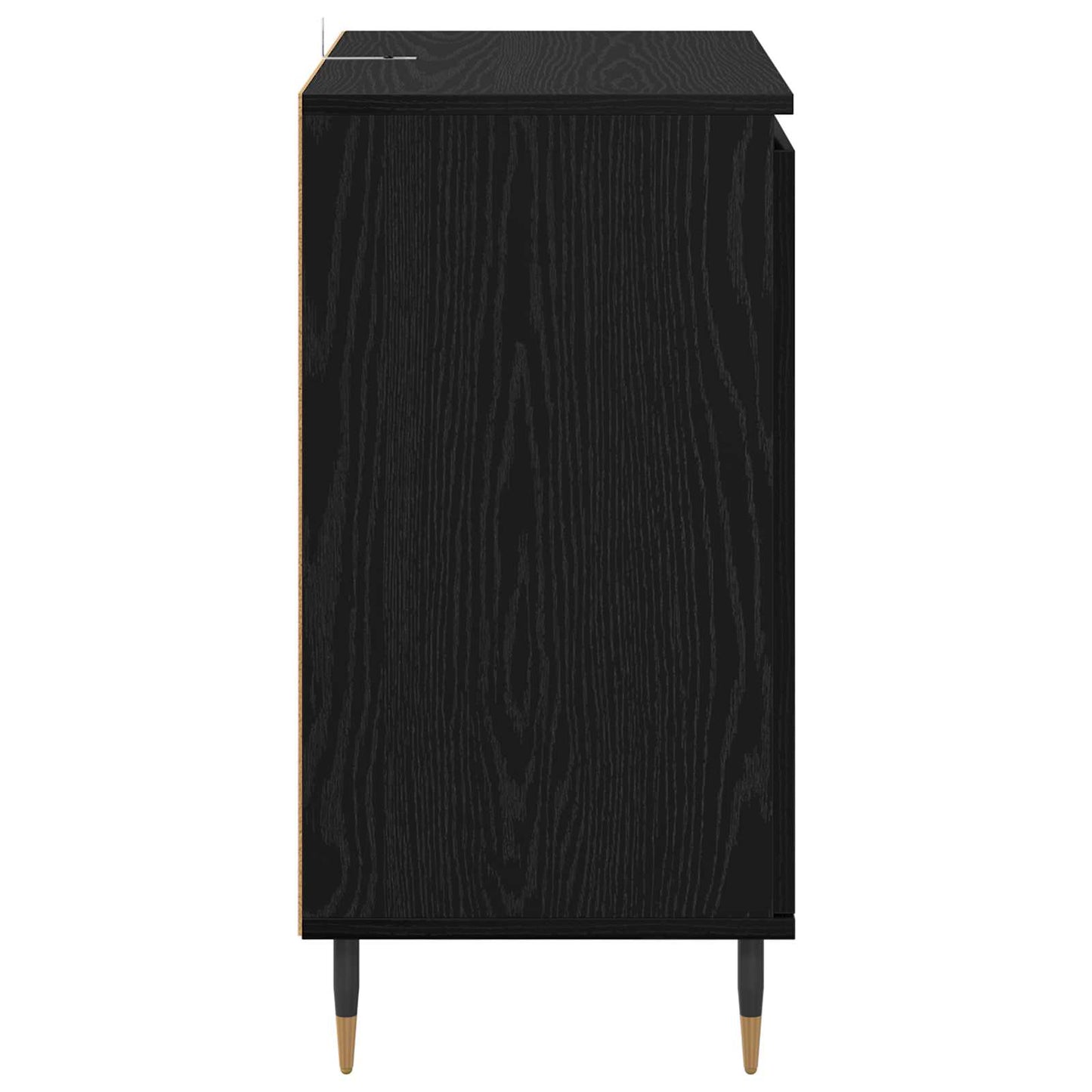 vidaXL Πλαϊνό γραφείο Μαύρη Οξυά 60 x 35 x 70 cm Επεξεργασμένο ξύλο