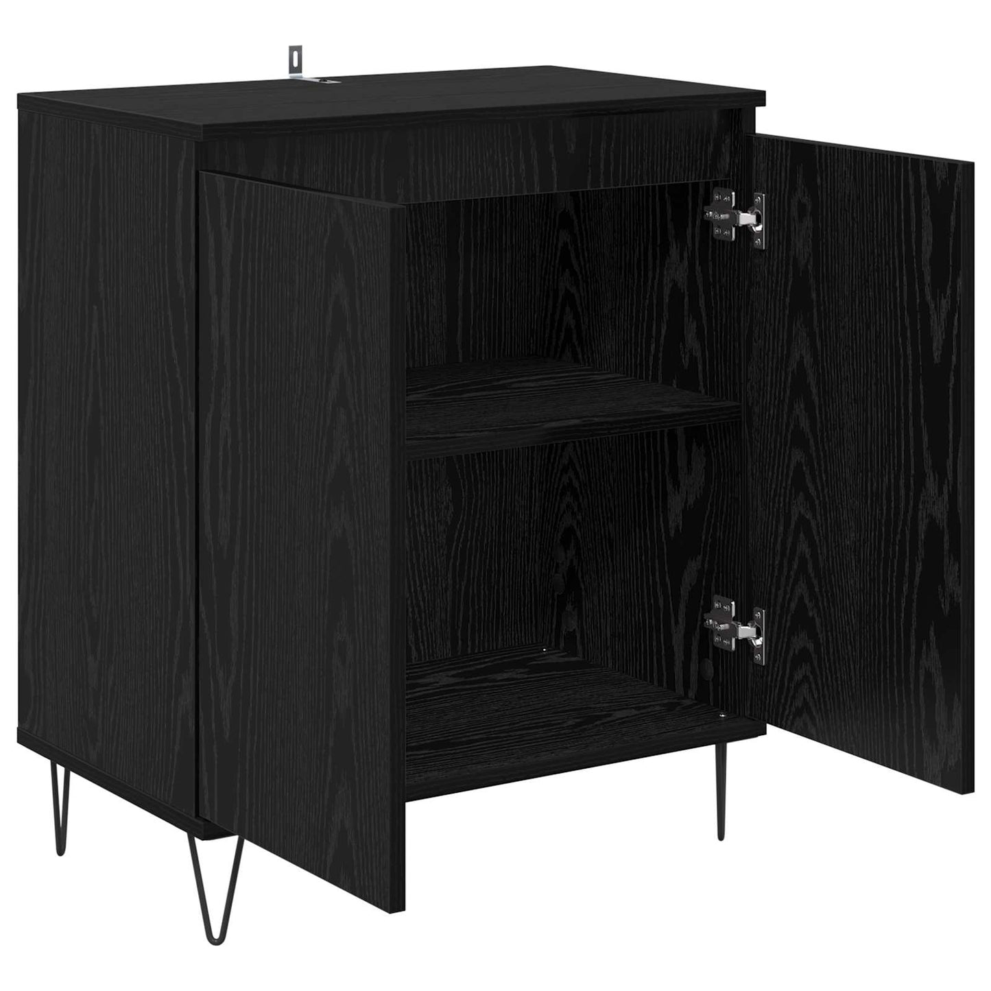 vidaXL Πλαϊνό γραφείο Μαύρη Οξυά 60 x 35 x 70 cm Επεξεργασμένο ξύλο