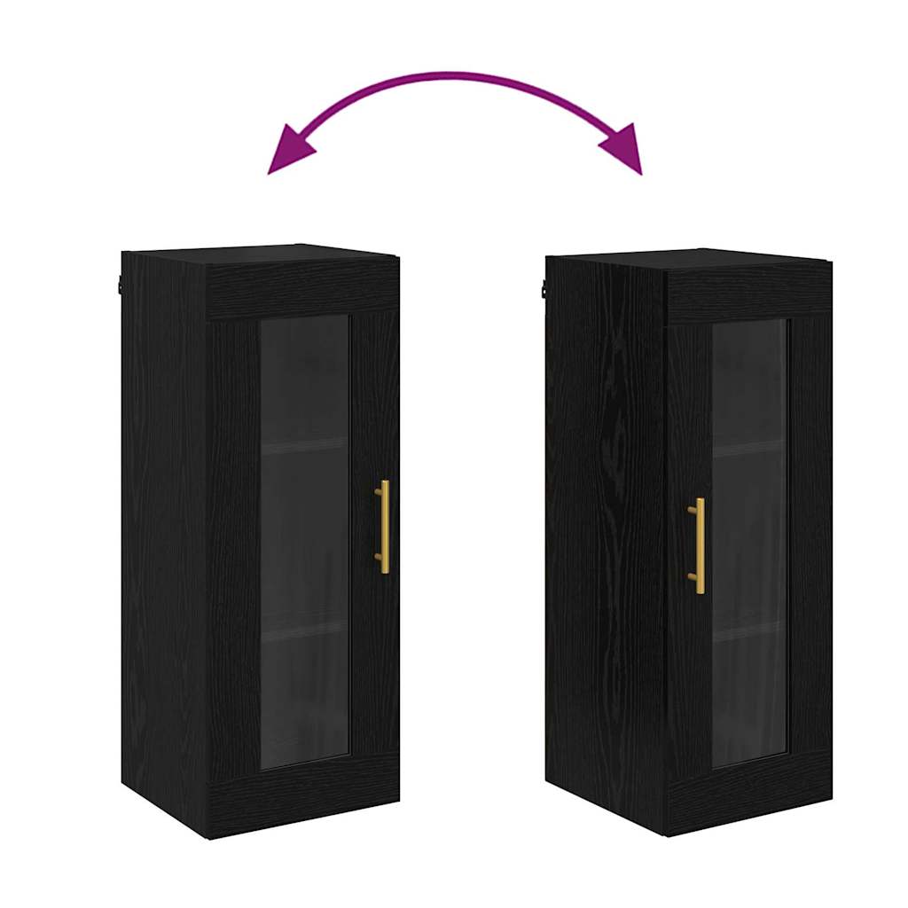 vidaXL Επιτοίχιο ντουλάπι Μαύρη Οξυά 34,5 x 34 x 90 εκ.