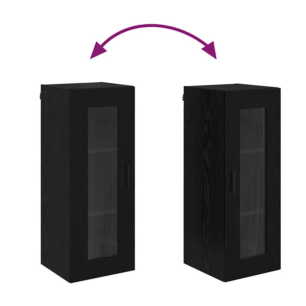 vidaXL Επιτοίχιο ντουλάπι Μαύρη Οξυά 34,5 x 34 x 90 εκ.