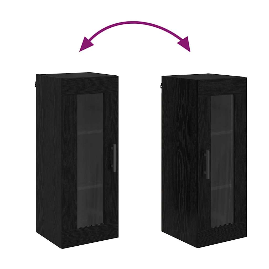 vidaXL Επιτοίχιο ντουλάπι Μαύρη Οξυά 34,5 x 34 x 90 εκ.