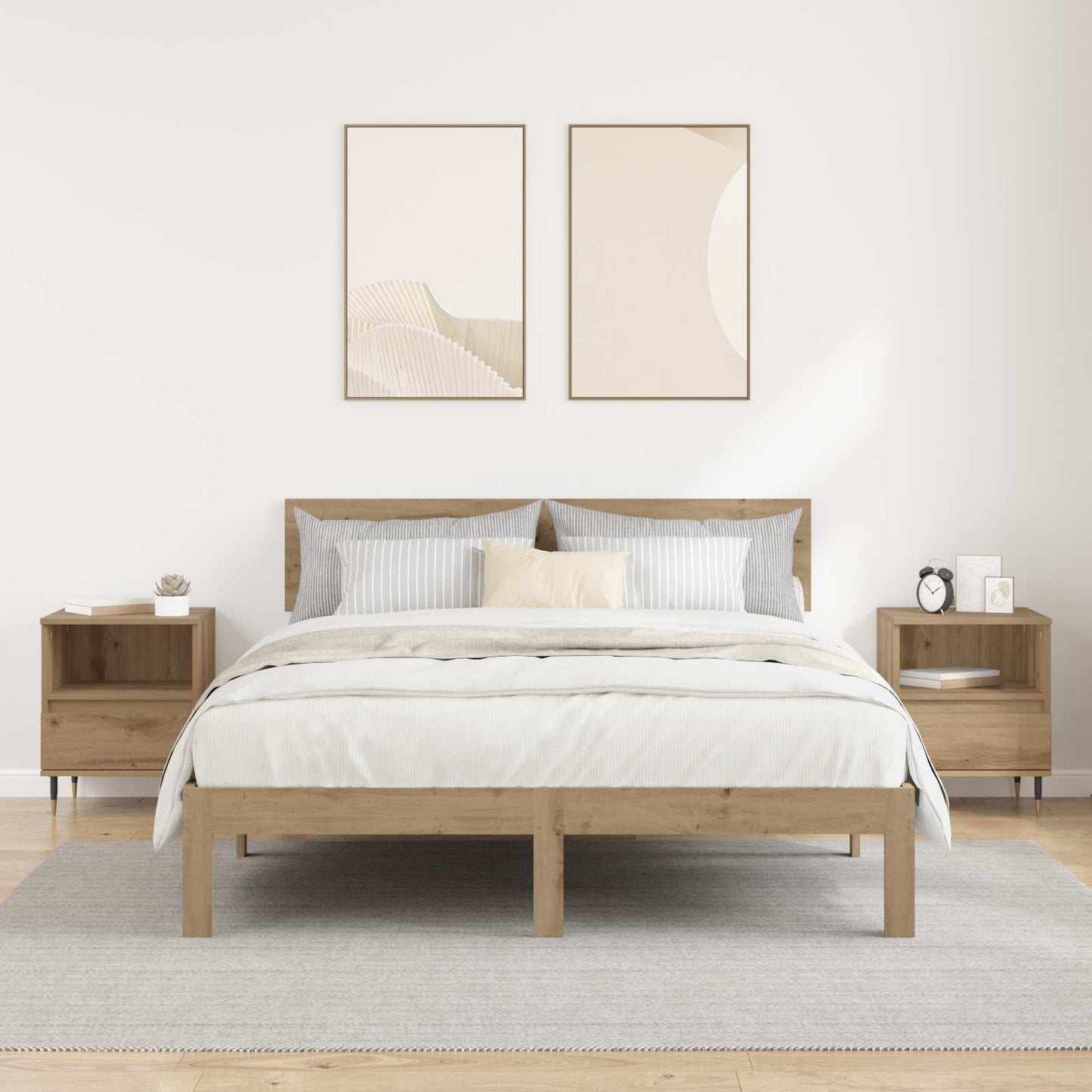 vidaXL Κομοδίνο 2 τμχ. Artisan Oak 40 x 35 x 50 εκ. Επεξεργασμένο Ξύλο