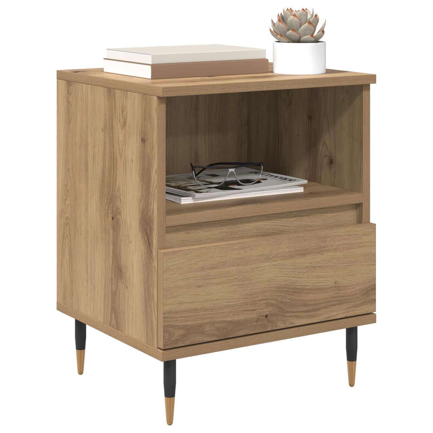 vidaXL Κομοδίνο 2 τμχ. Artisan Oak 40 x 35 x 50 εκ. Επεξεργασμένο Ξύλο