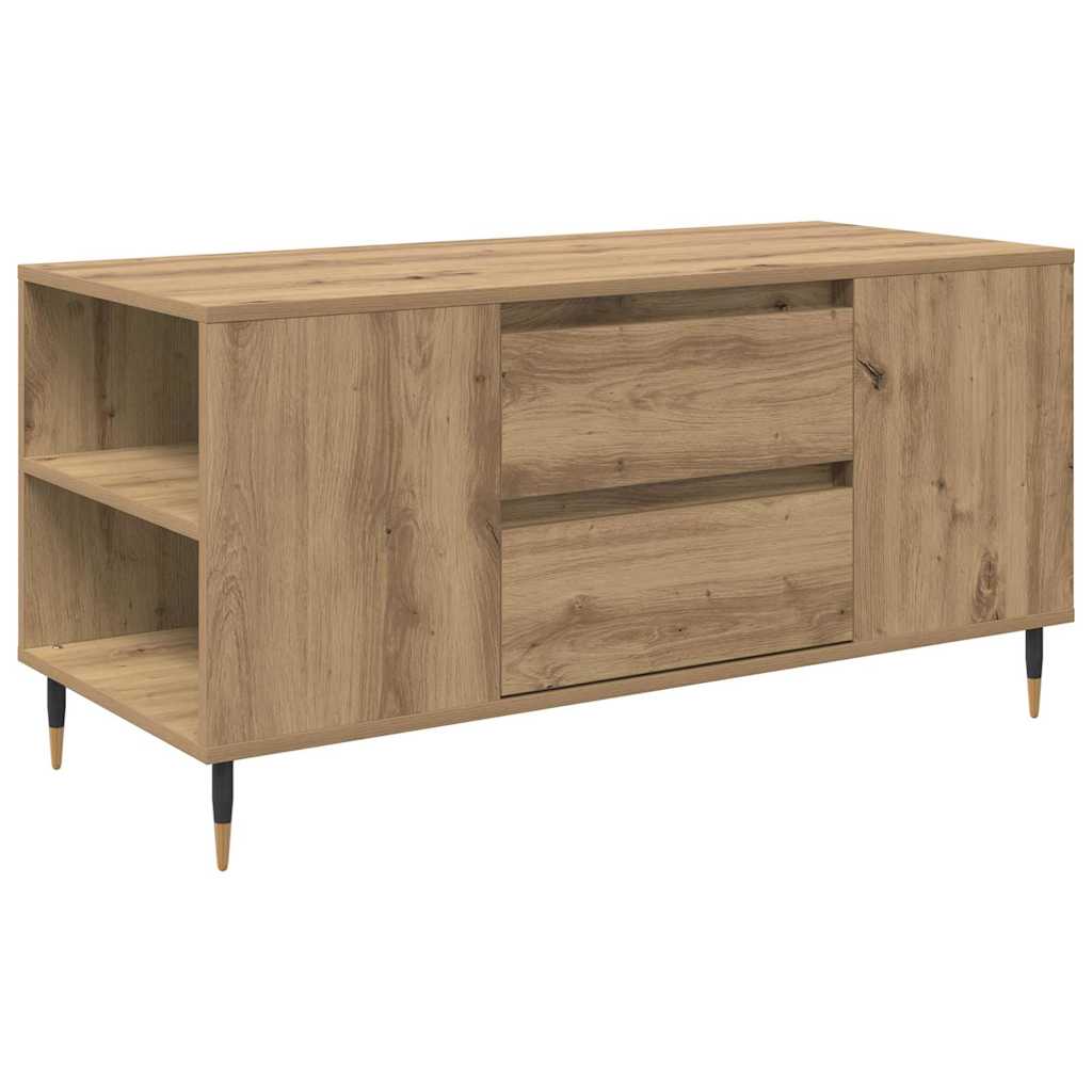 vidaXL Τραπεζάκι σαλονιού με συρτάρι Artisan Oak 102 x 44,5 x 50 εκ