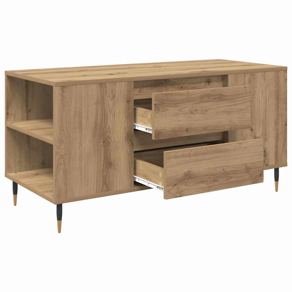 vidaXL Τραπεζάκι σαλονιού με συρτάρι Artisan Oak 102 x 44,5 x 50 εκ