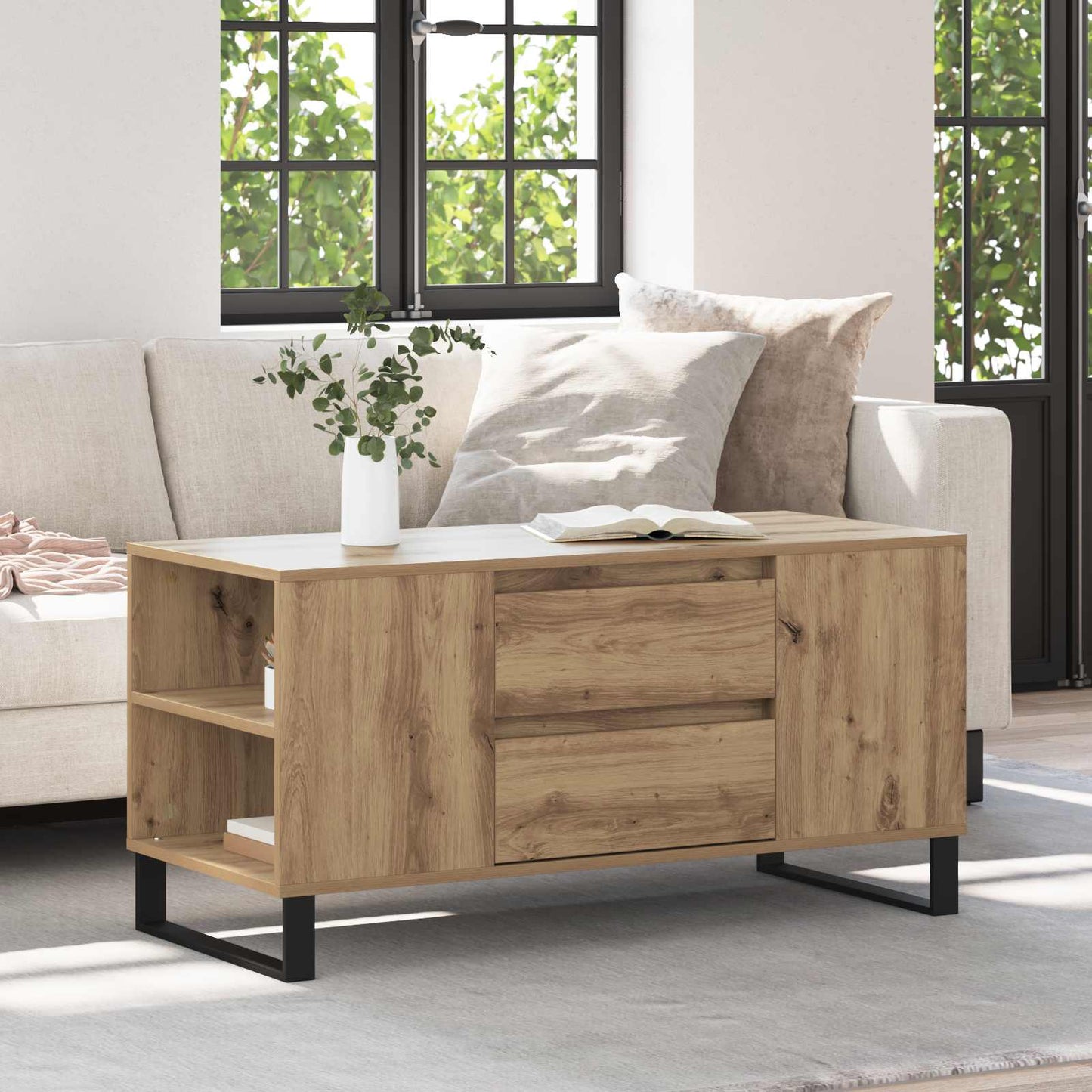 vidaXL Τραπεζάκι σαλονιού Artisan Oak 102 x 44,5 x 50 εκ
