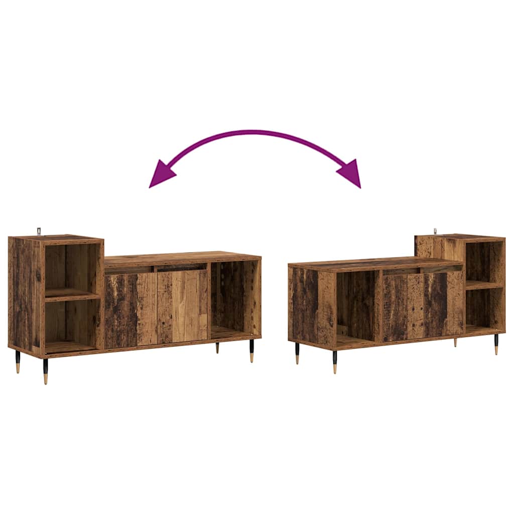 vidaXL Ντουλάπι TV Παλιό Ξύλο 100 x 35 x 55 εκ Επεξεργασμένο ξύλο