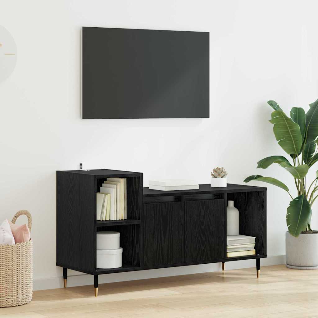 vidaXL Ντουλάπι TV Μαύρη Οξυά 100 x 35 x 55 εκ Επεξεργασμένο ξύλο