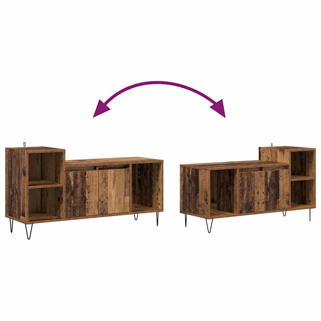 vidaXL Ντουλάπι TV Παλιό Ξύλο 100 x 35 x 55 εκ Επεξεργασμένο ξύλο