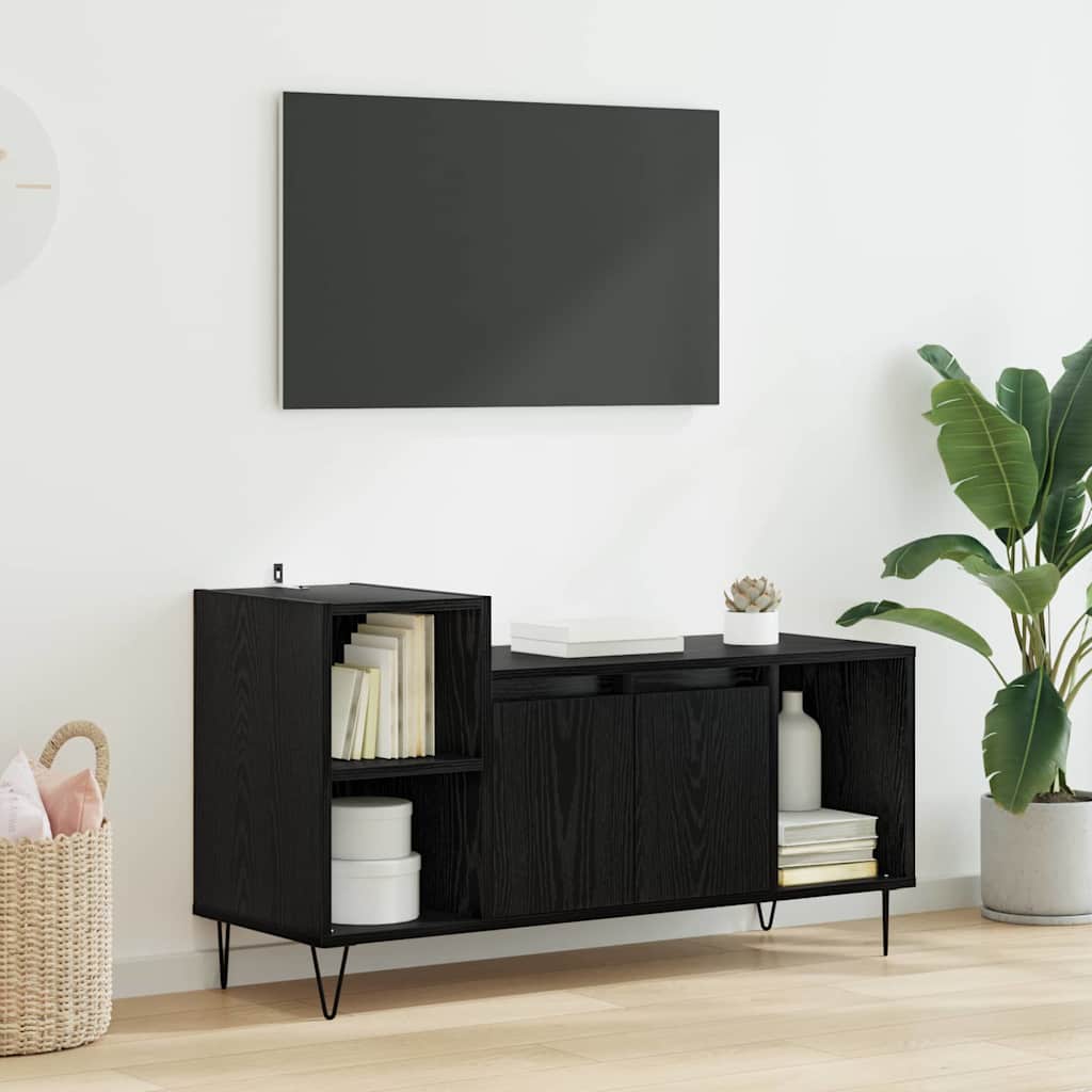 vidaXL Ντουλάπι TV Μαύρη Οξυά 100 x 35 x 55 εκ Επεξεργασμένο ξύλο