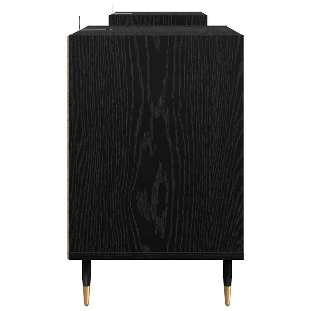 vidaXL Ντουλάπι TV Μαύρη Οξυά 160 x 35 x 55 εκ. Επεξεργασμένο ξύλο