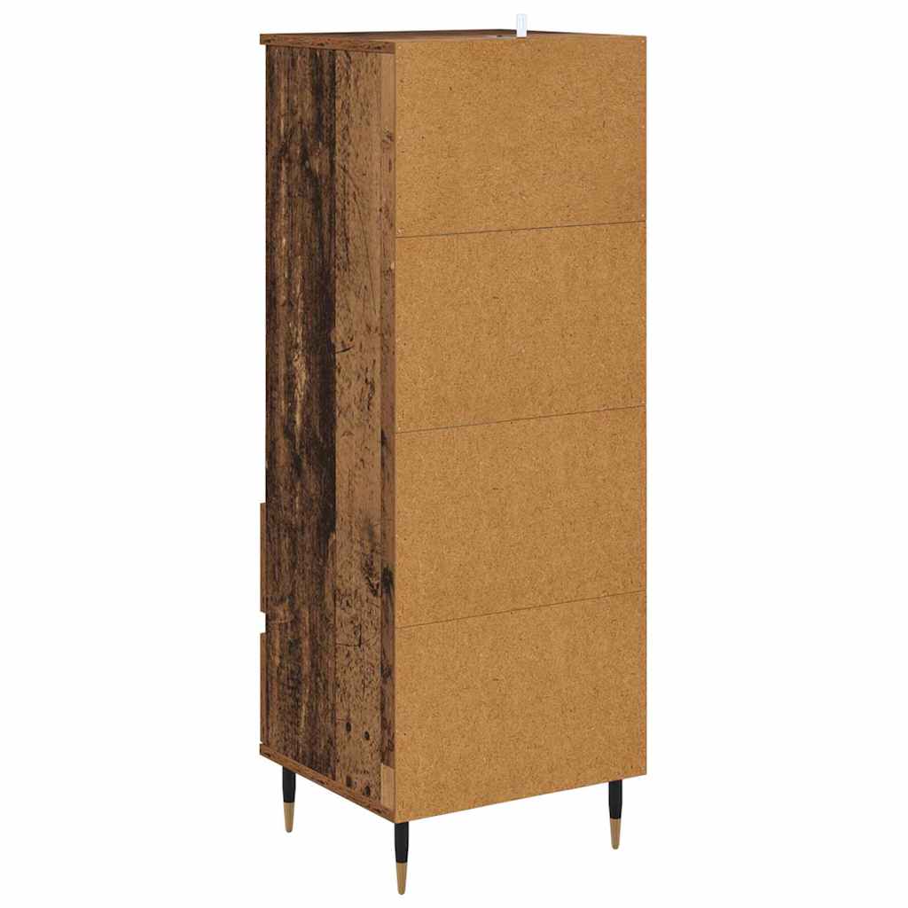 vidaXL Highboard Παλιό Ξύλο 40 x 36 x 110 εκ. Επεξεργασμένο ξύλο