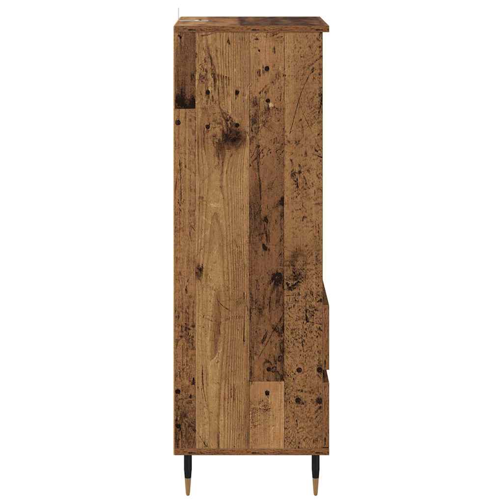 vidaXL Highboard Παλιό Ξύλο 40 x 36 x 110 εκ. Επεξεργασμένο ξύλο