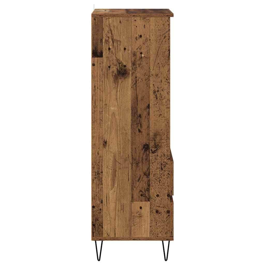 vidaXL Highboard Παλιό Ξύλο 40 x 36 x 110 εκ. Επεξεργασμένο ξύλο