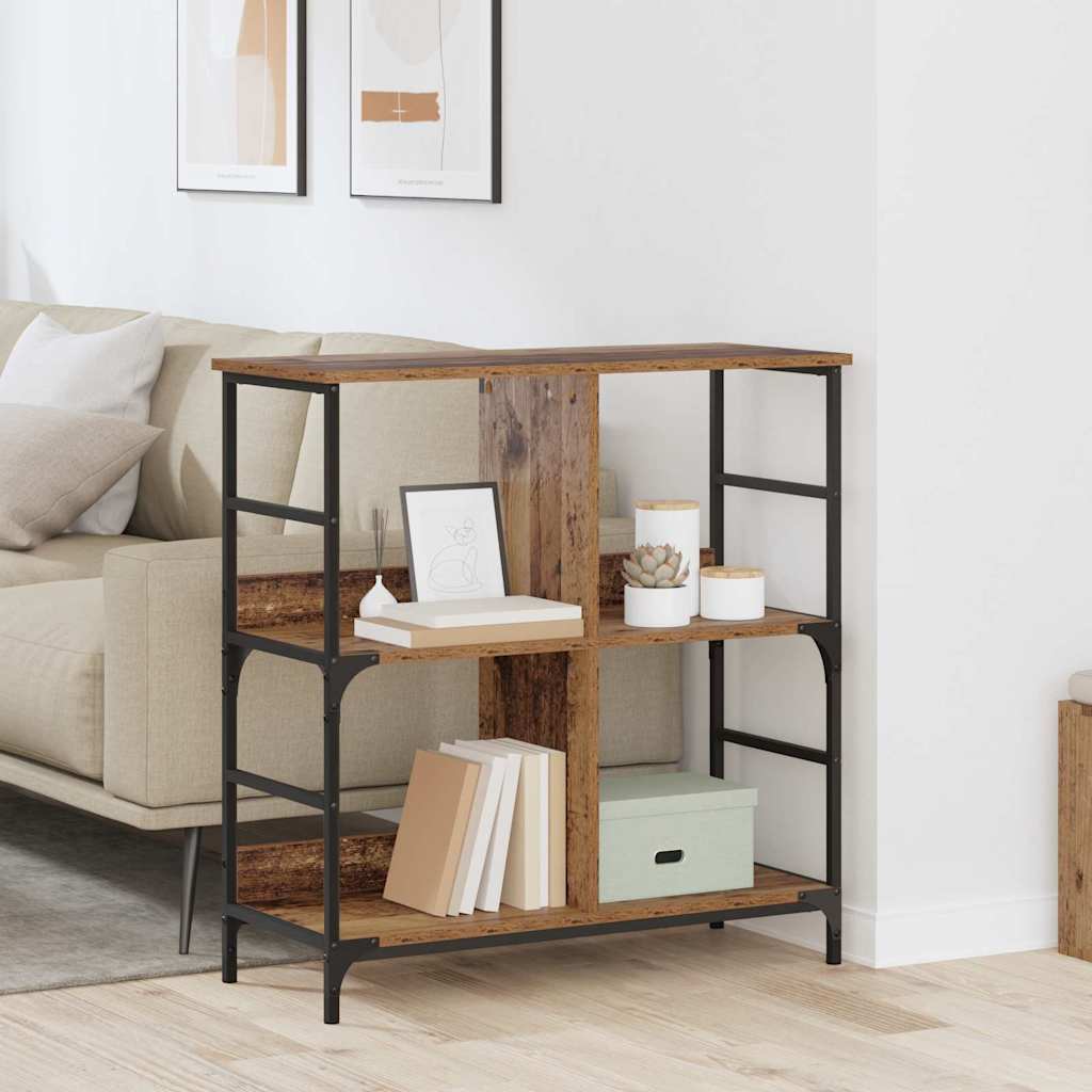 vidaXL Ράφι Βιβλίων Παλαιό ξύλο 78.5 x 33 x 82 εκ Επεξεργασμένο ξύλο