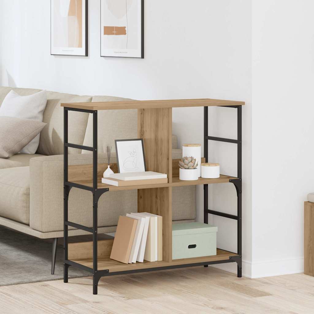 vidaXL Ράφι Βιβλίων artisan δρυς 78.5 x 33 x 82 εκ Επεξεργασμένο ξύλο