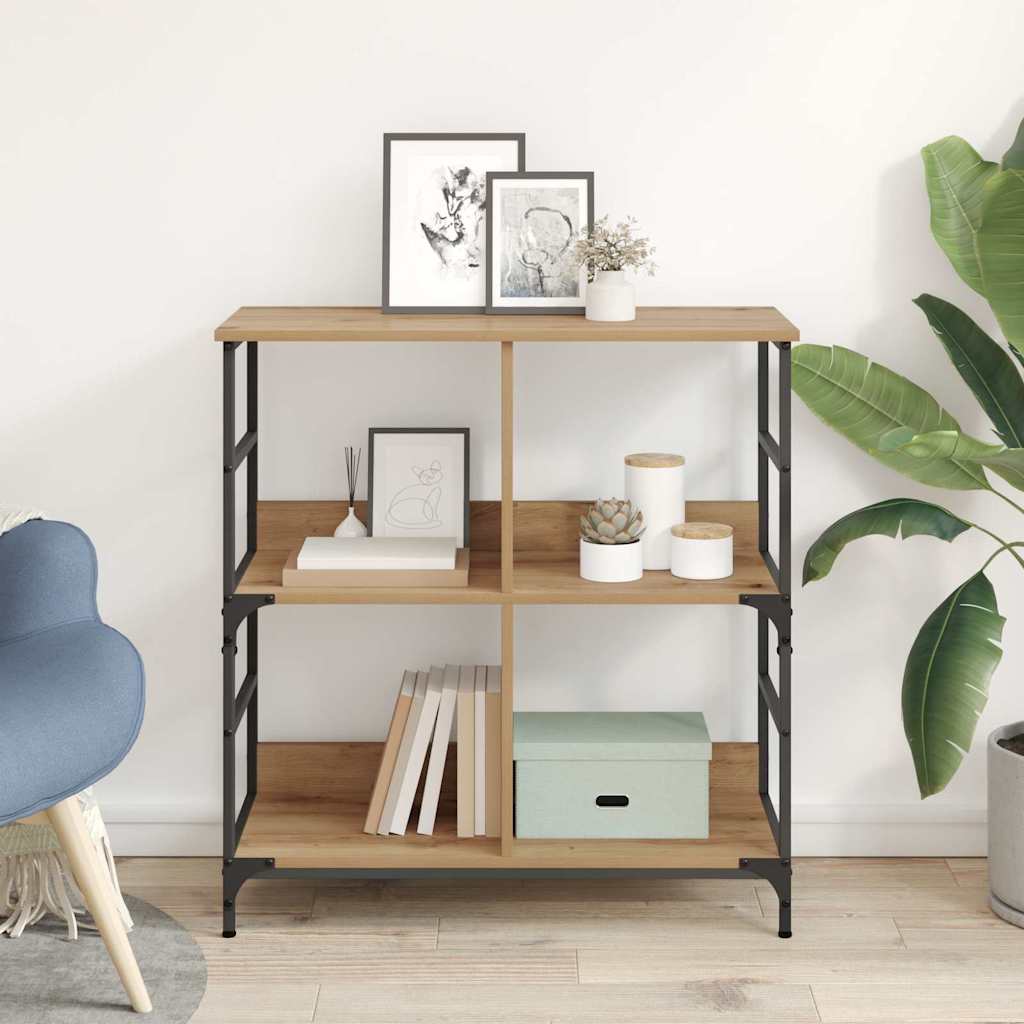 vidaXL Ράφι Βιβλίων artisan δρυς 78.5 x 33 x 82 εκ Επεξεργασμένο ξύλο