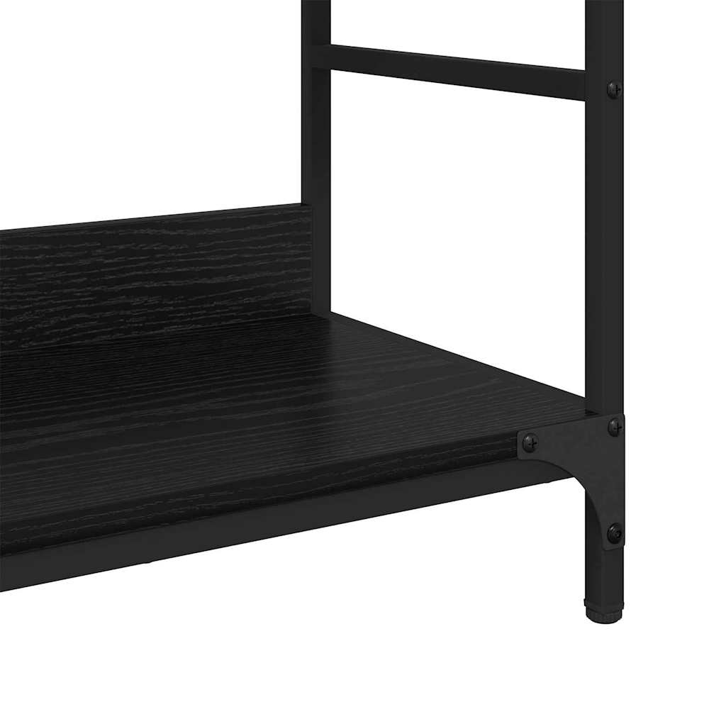 vidaXL Ράφι Βιβλίων Μαύρη δρυς 78.5 x 33 x 82 εκ Επεξεργασμένο ξύλο