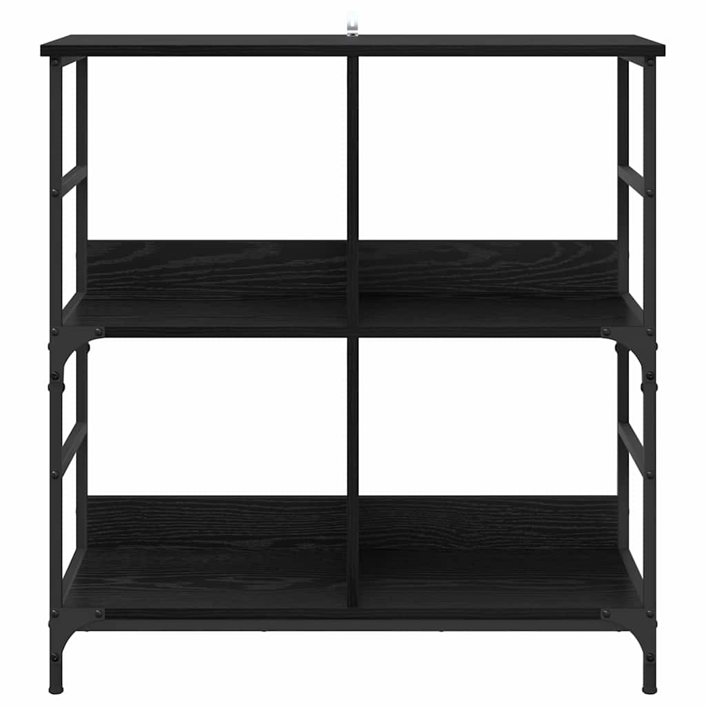 vidaXL Ράφι Βιβλίων Μαύρη δρυς 78.5 x 33 x 82 εκ Επεξεργασμένο ξύλο