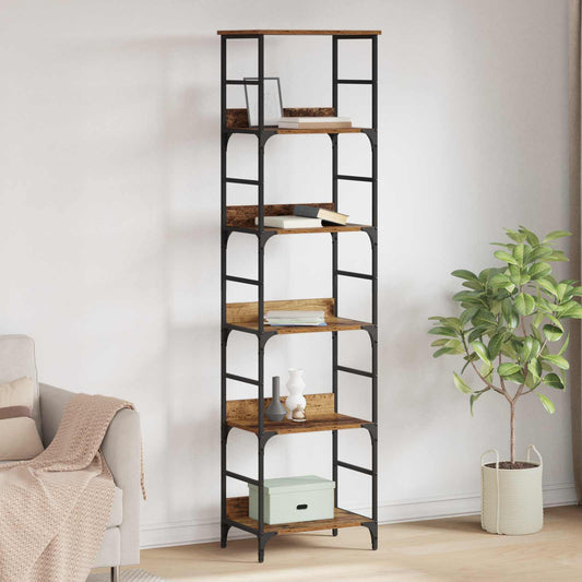 vidaXL Ράφι Βιβλίων Παλιό ξύλο 50 x 33 x 188,5 εκ Επεξεργασμένο ξύλο