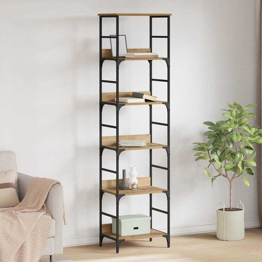 vidaXL Ράφι Βιβλίων Artisan Oak 50 x 33 x 188,5 εκ Επεξεργασμένο ξύλο