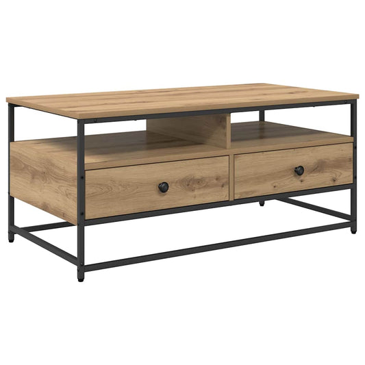 vidaXL Τραπεζάκι σαλονιού με συρτάρι Artisan Oak 100 x 51 x 45 cm