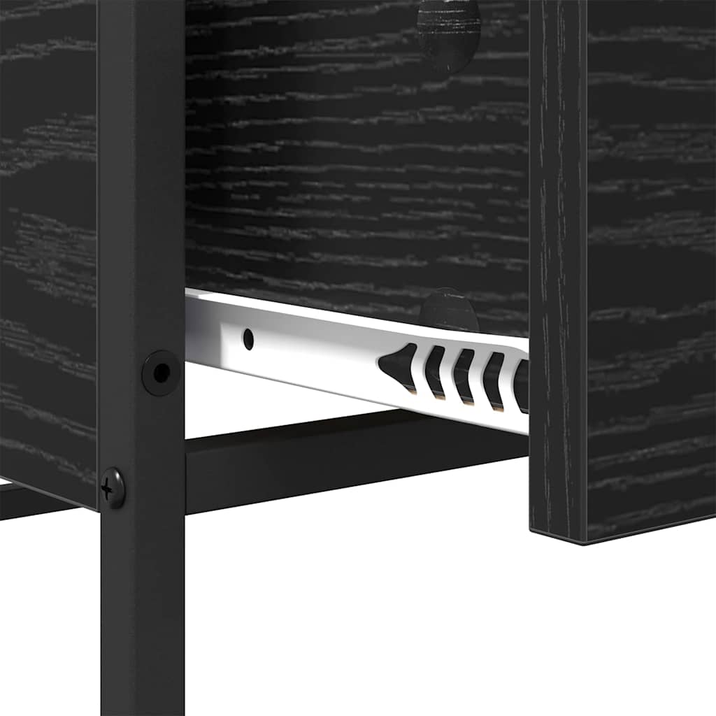 vidaXL Τραπεζάκι σαλονιού με συρτάρι Μαύρη δρυς 100 x 51 x 45 cm