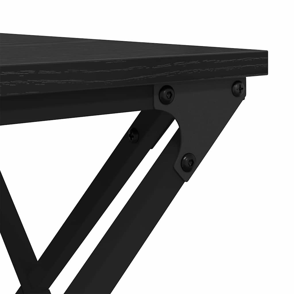 vidaXL Τραπεζάκι σαλονιού Μαύρη δρυς 100 x 49 x 40 εκ