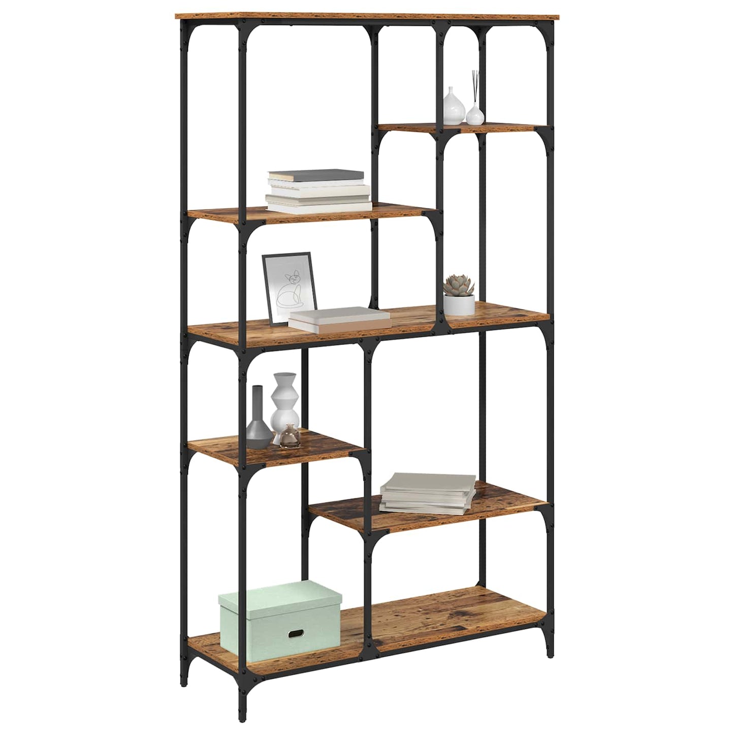 vidaXL Ράφι Βιβλίων Παλιό ξύλο 99 x 35,5 x 176 cm Επεξεργασμένο ξύλο
