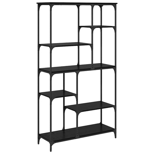 vidaXL Ράφι Βιβλίων Μαύρη Οξυά 99 x 35,5 x 176 cm Επεξεργασμένο ξύλο