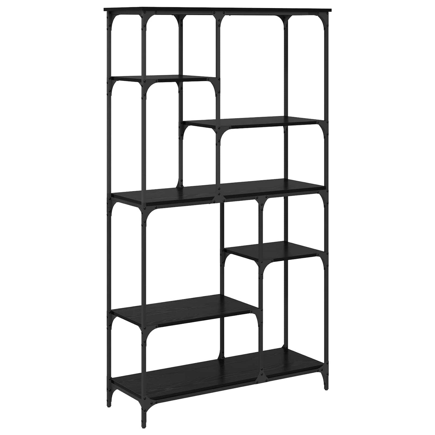 vidaXL Ράφι Βιβλίων Μαύρη Οξυά 99 x 35,5 x 176 cm Επεξεργασμένο ξύλο