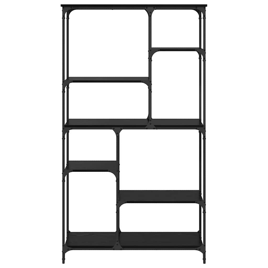 vidaXL Ράφι Βιβλίων Μαύρη Οξυά 99 x 35,5 x 176 cm Επεξεργασμένο ξύλο