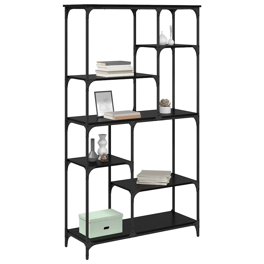vidaXL Ράφι Βιβλίων Μαύρη Οξυά 99 x 35,5 x 176 cm Επεξεργασμένο ξύλο
