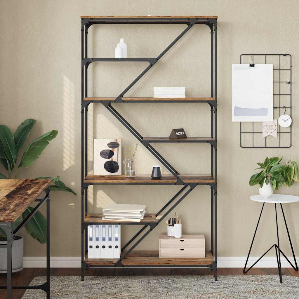 vidaXL Ράφι Βιβλίων Παλιό Ξύλο 91 x 36 x 176 εκ Επεξεργασμένο ξύλο