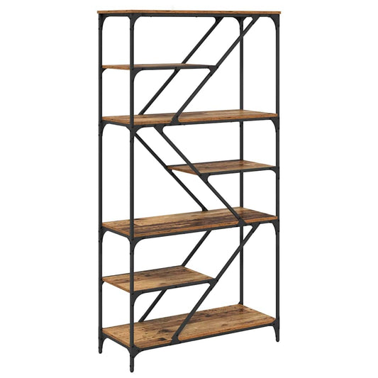 vidaXL Ράφι Βιβλίων Παλιό Ξύλο 91 x 36 x 176 εκ Επεξεργασμένο ξύλο