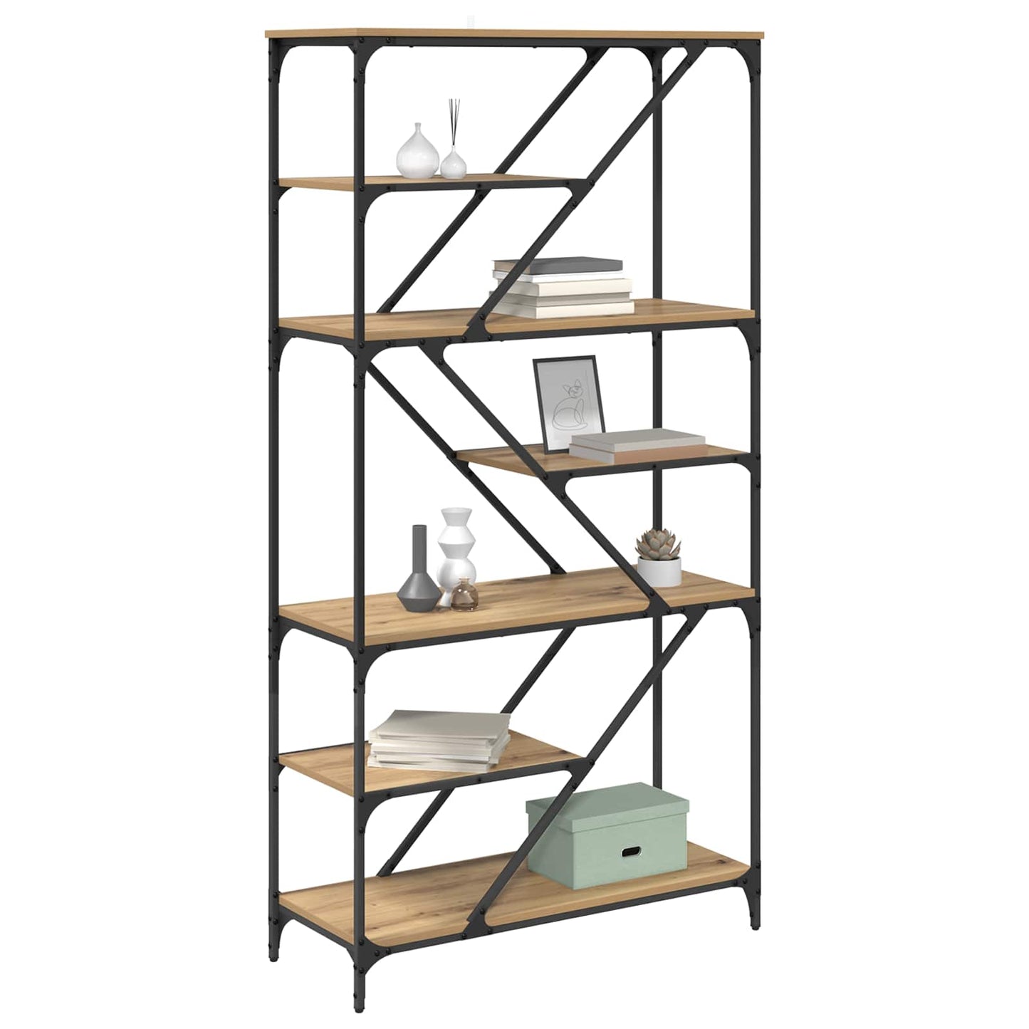 vidaXL Ράφι Βιβλίων Artisan Oak 91 x 36 x 176 εκ Επεξεργασμένο ξύλο