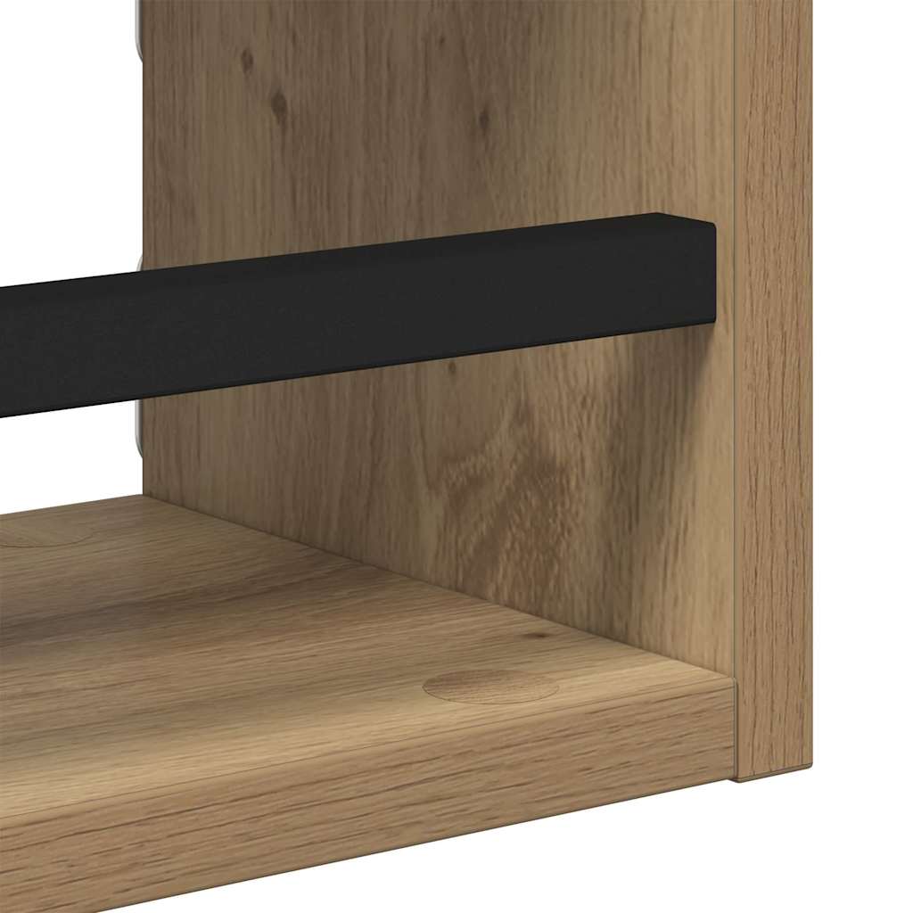 vidaXL Σετ ραφιών τοίχου με ράφι 3 pcs Artisan Oak 40x16x14εκ.