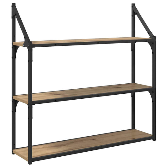vidaXL Ράφι Τοίχου Artisan Oak 80 x 21 x 78,5 cm Επεξεργασμένο ξύλο