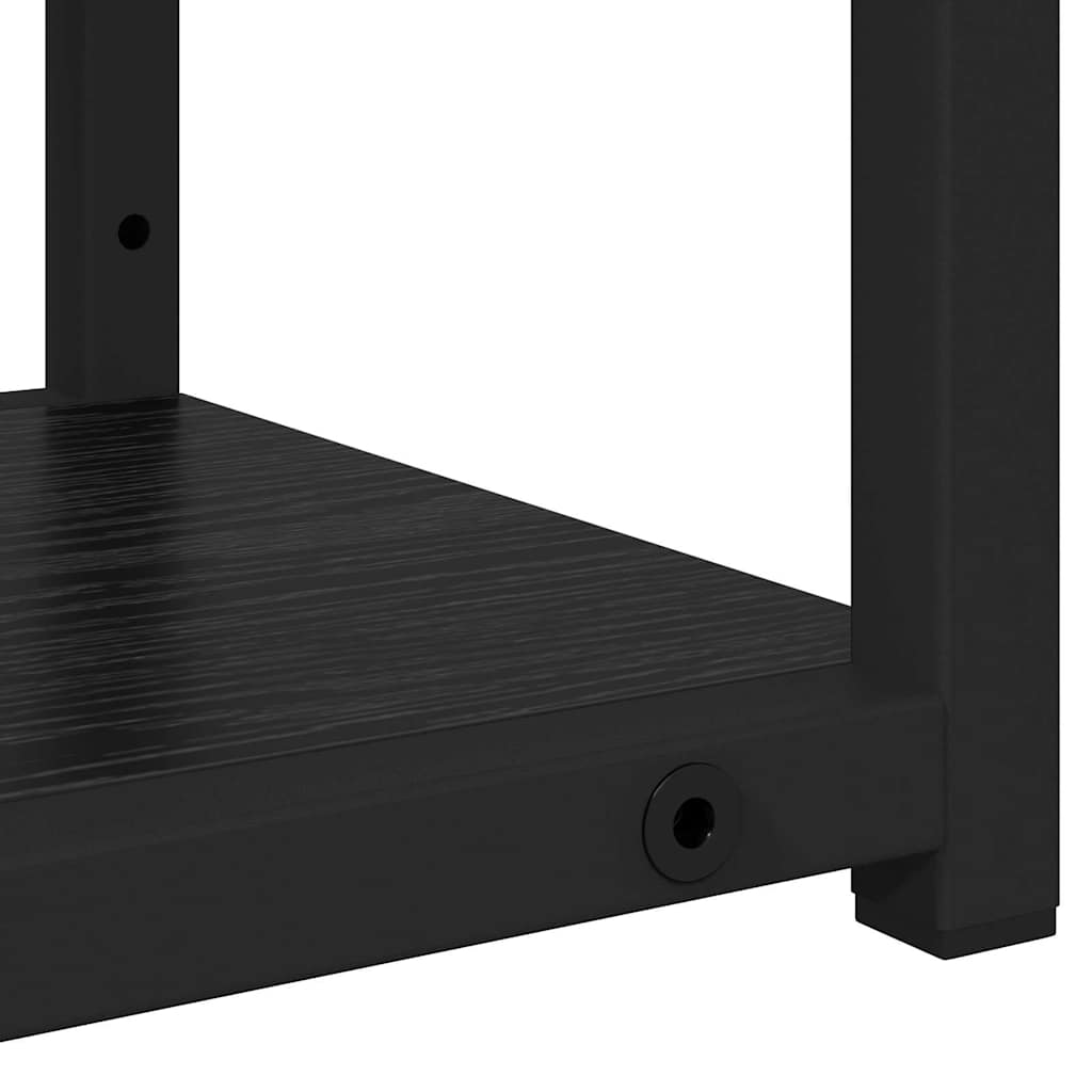 vidaXL Ράφι Τοίχου Μαύρη Οξυά 80 x 21 x 78,5 cm Επεξεργασμένο ξύλο