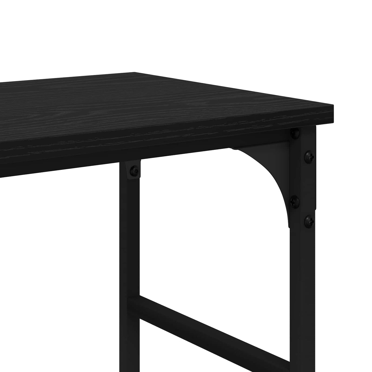 vidaXL Τραπέζι κονσόλας με ράφι Μαύρη Οξυά 150 x 29 x 76,5 εκ