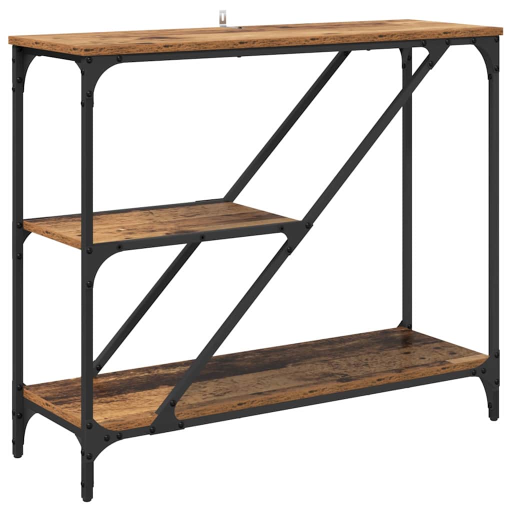 vidaXL Τραπέζι κονσόλας Παλιό Ξύλο 88,5 x 30 x 75 εκ.