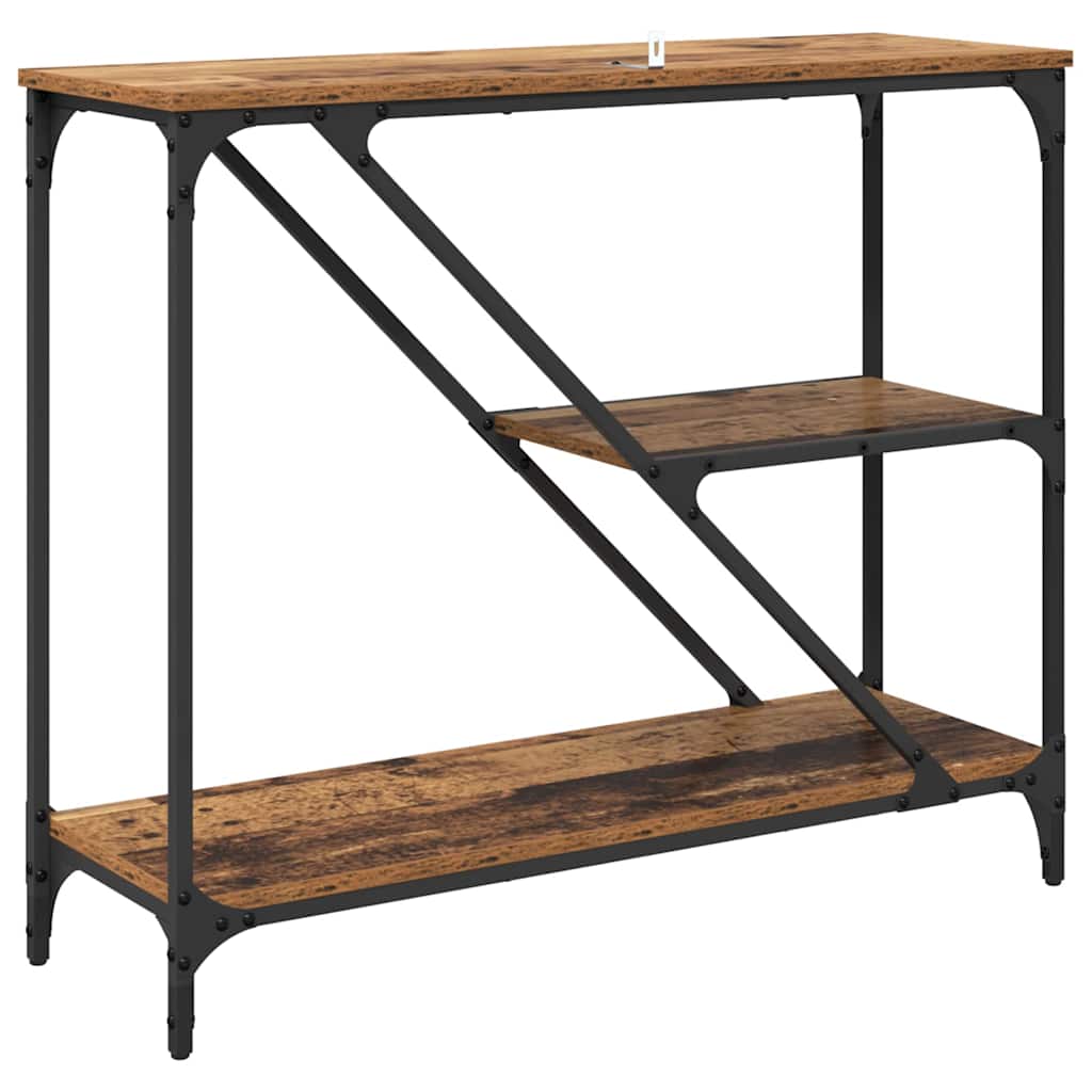 vidaXL Τραπέζι κονσόλας Παλιό Ξύλο 88,5 x 30 x 75 εκ.