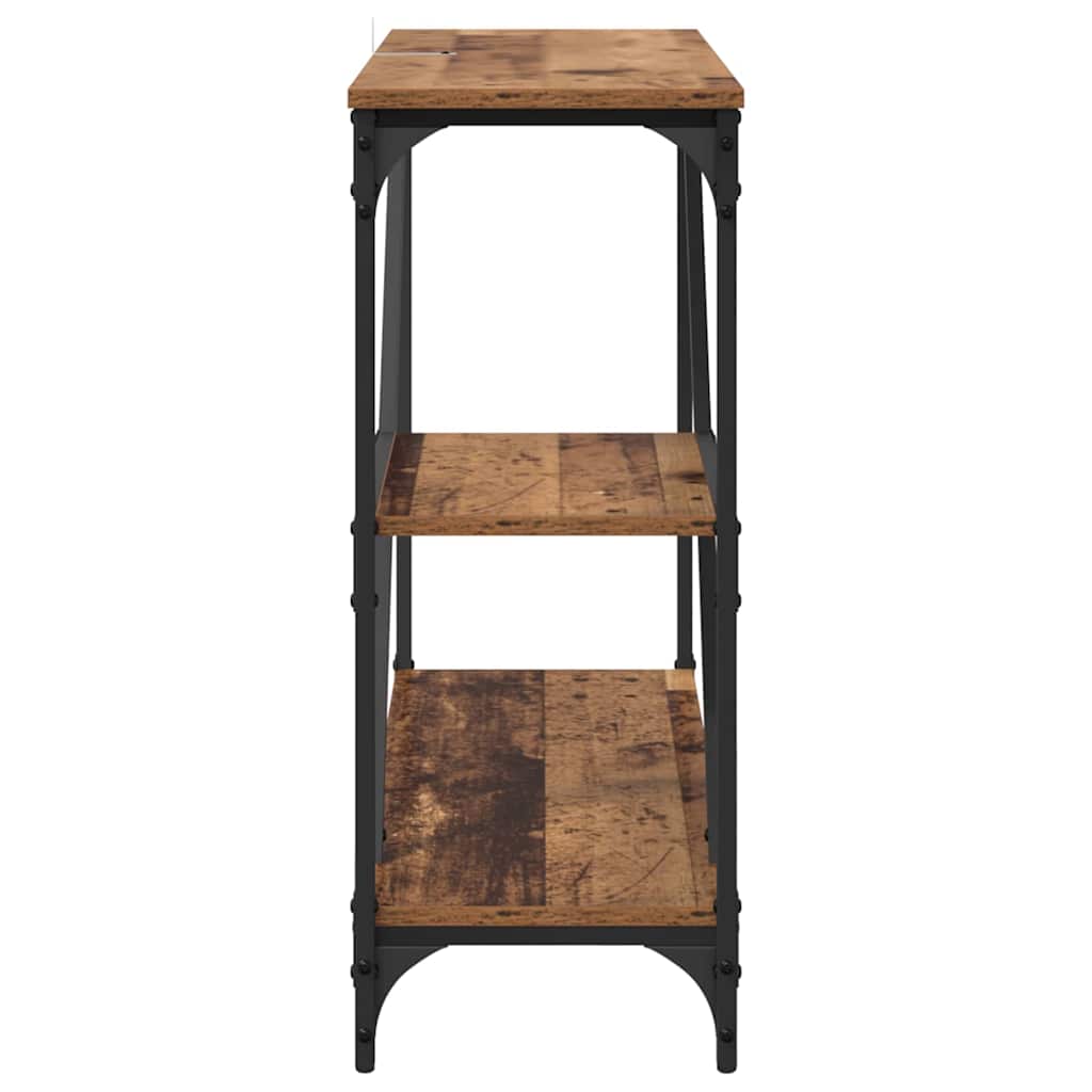 vidaXL Τραπέζι κονσόλας Παλιό Ξύλο 88,5 x 30 x 75 εκ.