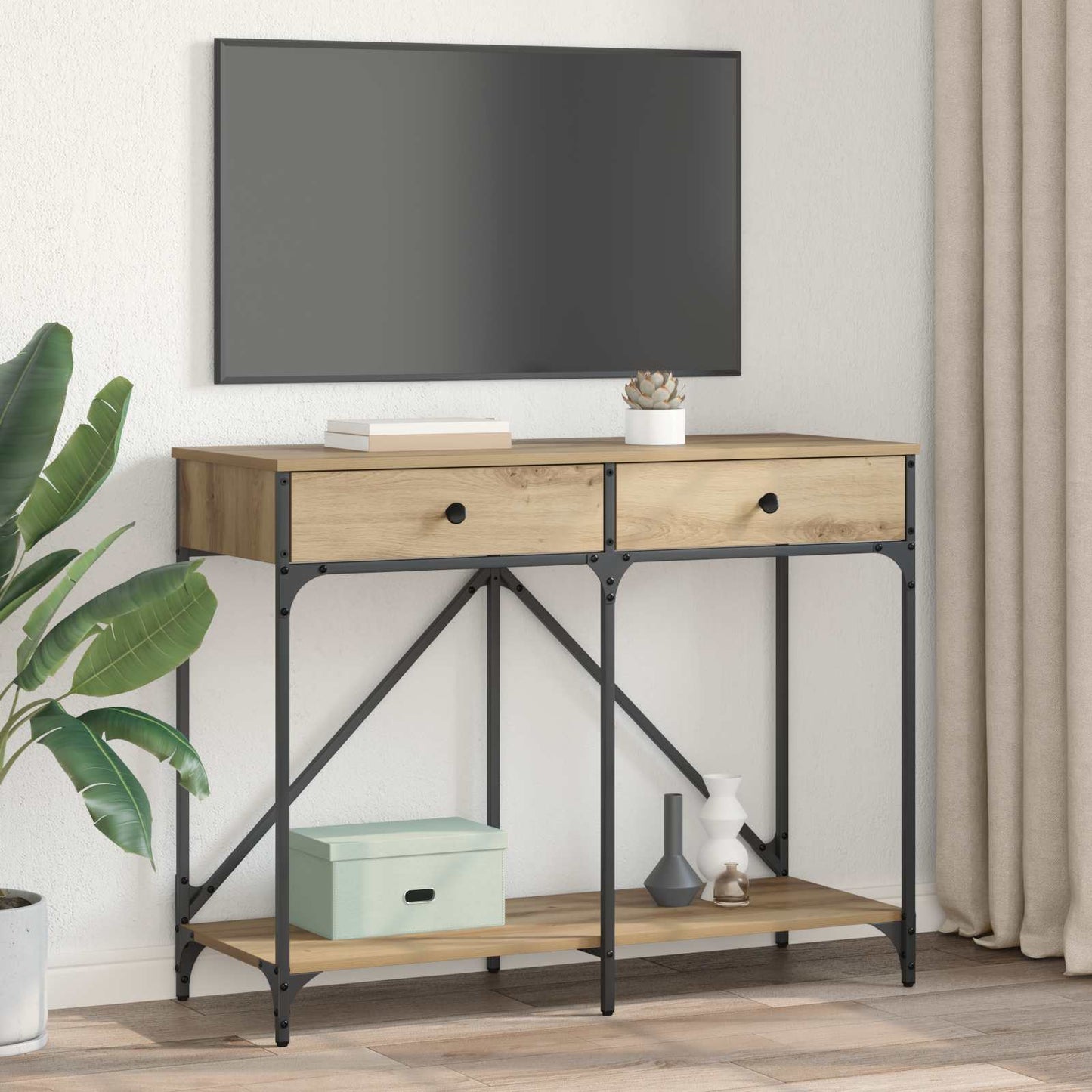 vidaXL Τραπέζι κονσόλας Artisan Oak 100 x 39 x 78,5 εκ