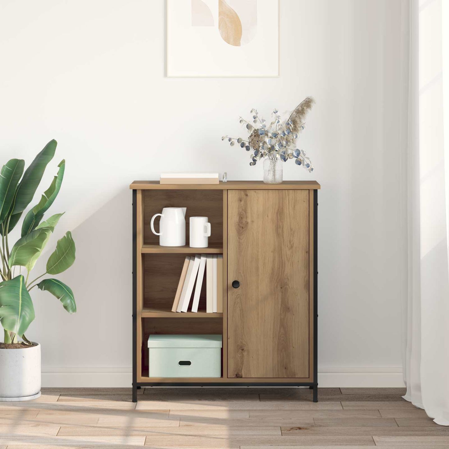 vidaXL Πλαϊνό γραφείο Artisan Oak 70 x 30 x 80 εκ. Επεξεργασμένο ξύλο