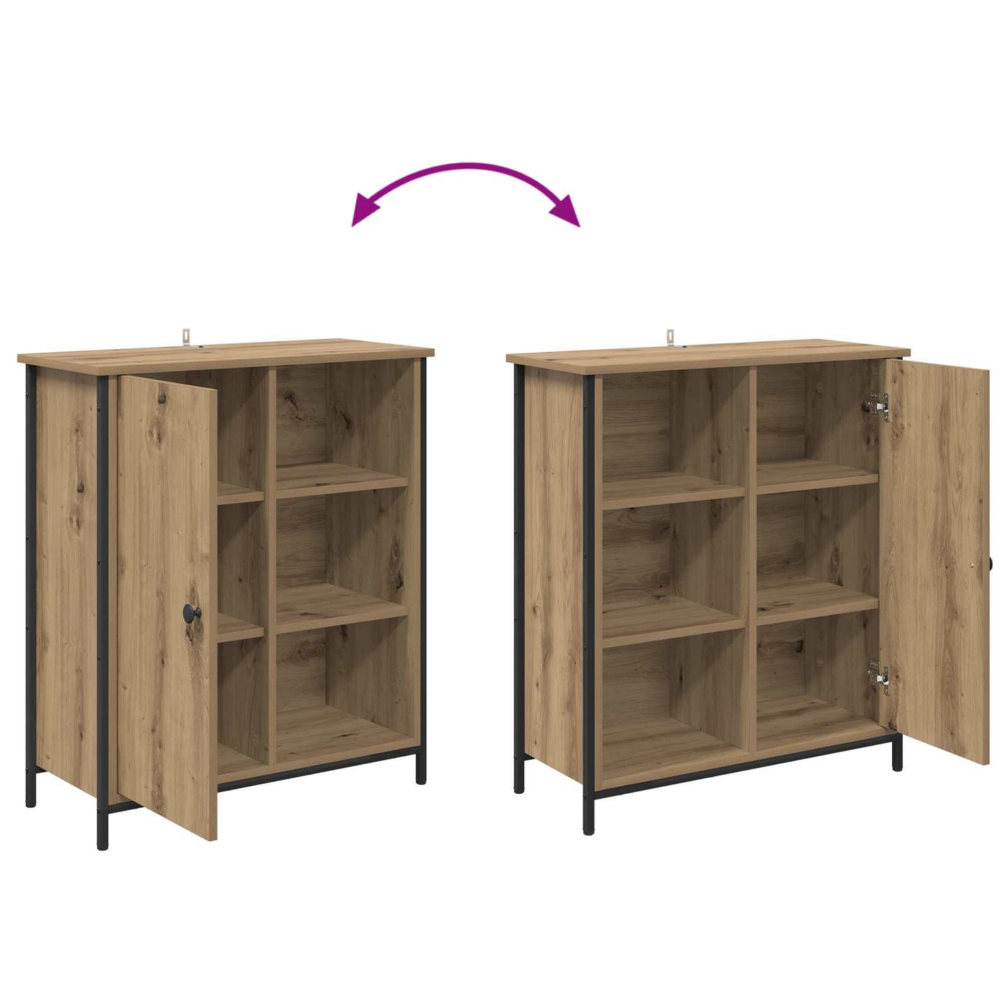 vidaXL Πλαϊνό γραφείο Artisan Oak 70 x 30 x 80 εκ. Επεξεργασμένο ξύλο