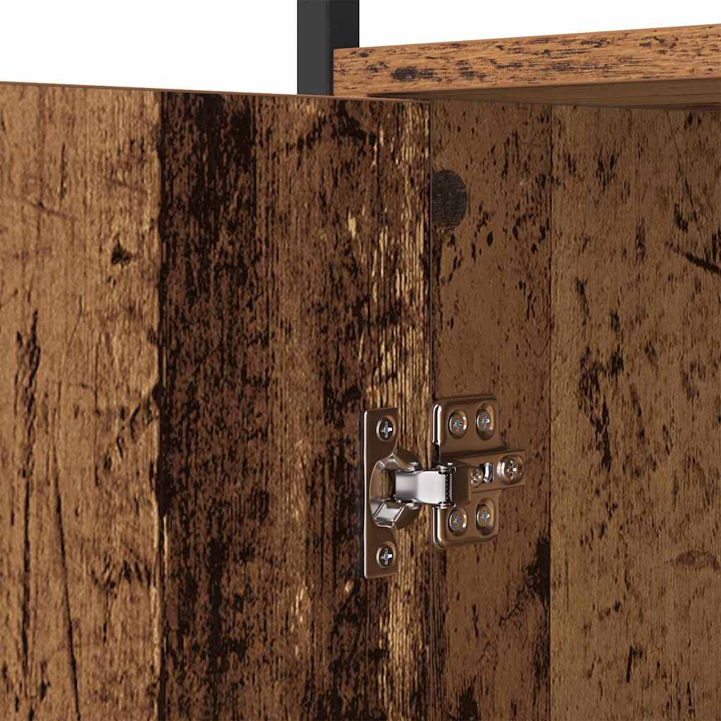 vidaXL Πλαϊνό γραφείο Παλιό Ξύλο 100 x 35 x 80 εκ. Επεξεργασμένο ξύλο